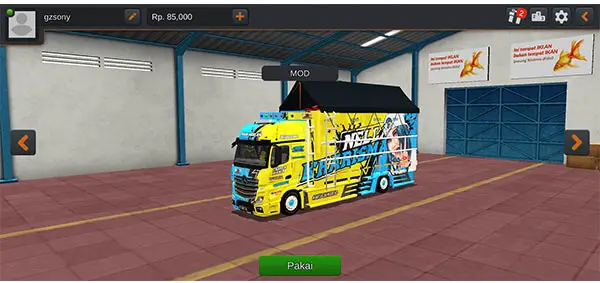 Download Mod Bussid Truck Nella Kharisma Terpal Segitiga