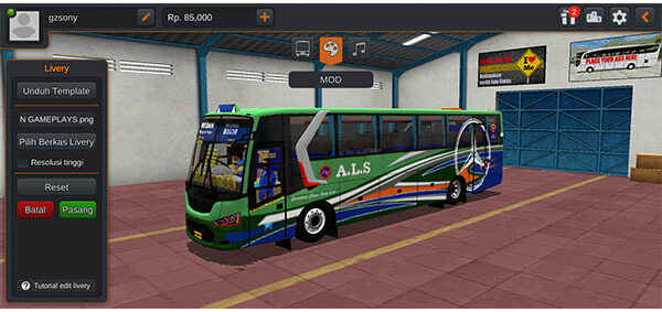 Bus Pariwisata Warna Pink