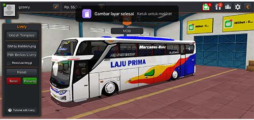 Livery Bussid Shd Laju Prima : Skin Bussid Batik 2 Apk ...