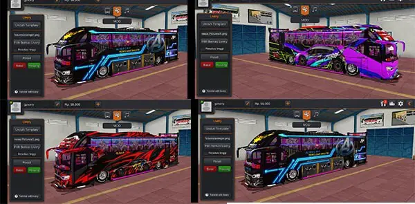 Download Mod + Livery Bussid Bus SR2 Racing (8 Pilihan Livery)