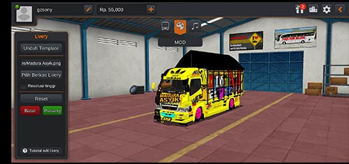 Download Mod Bussid Truck Madura Asyik Canter Terpal Segitiga