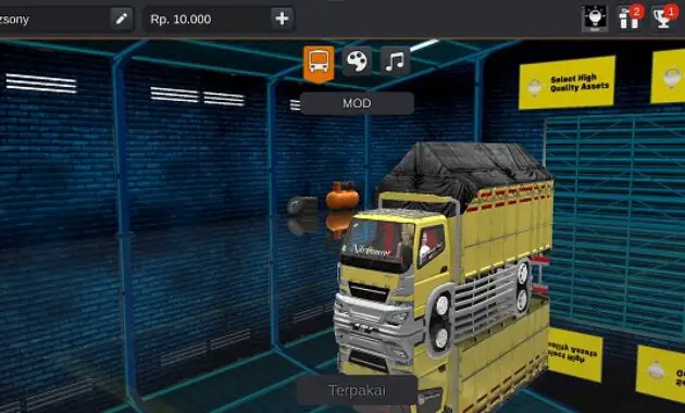Mod Truck Canter Minimalis Bemper Avante Bussid