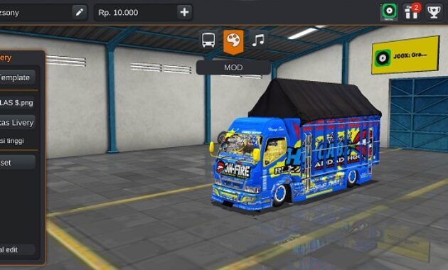 Download Mod Truck Rebecca On Fire HM Cabe Bussid