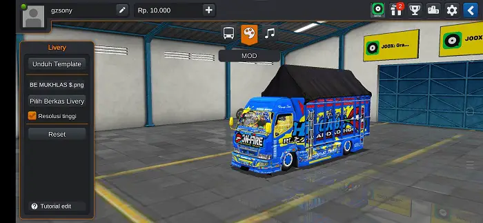 download mod bussid truck rebecca on fire HM Cabe