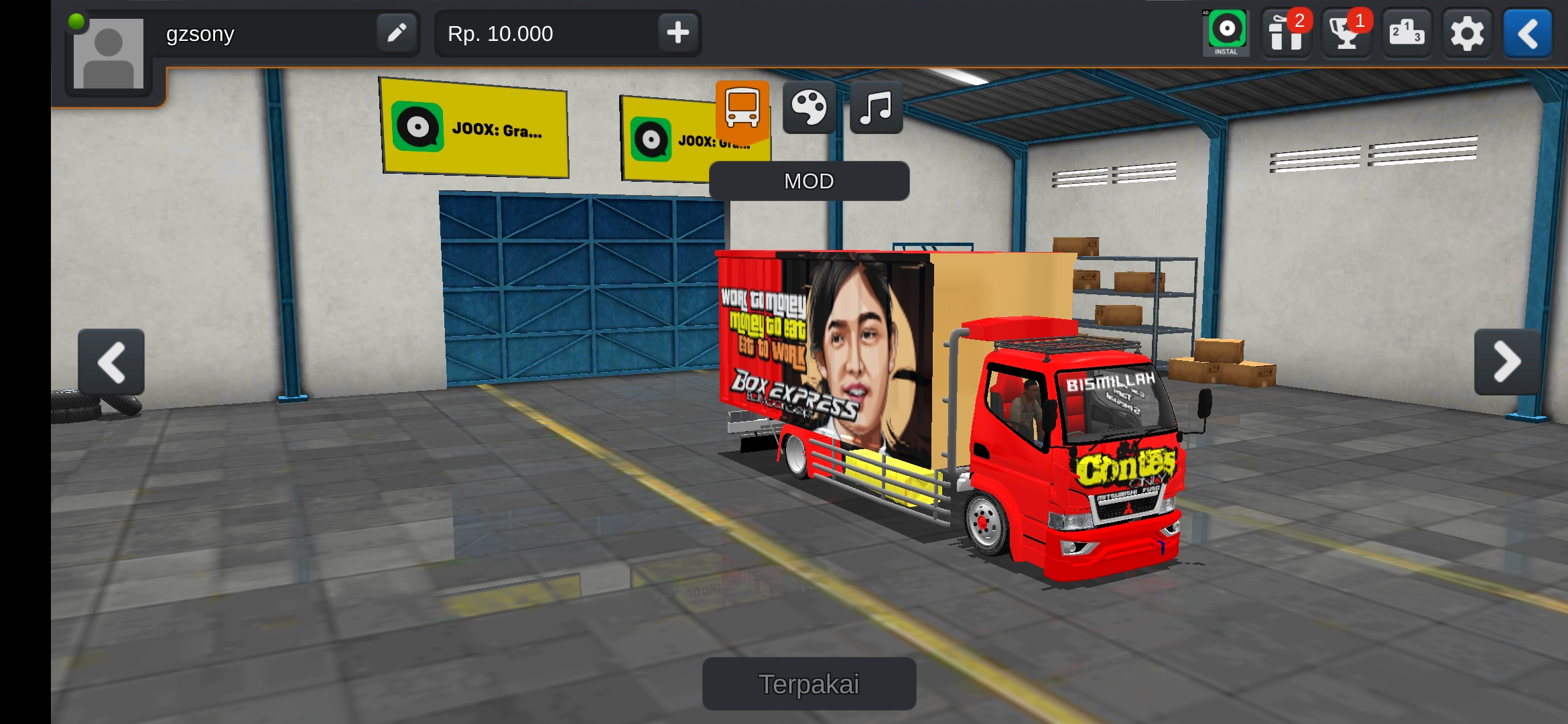download mod truck box canter bussid