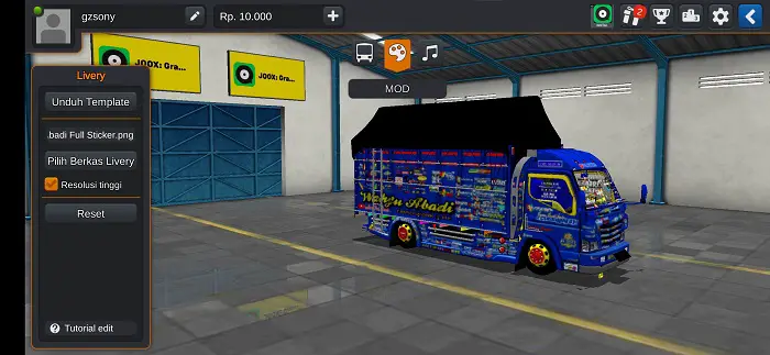download mod truck wahyu abadi bussid