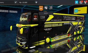 Download Mod Bus STJ UHD Full Anim Terbaru Bussid