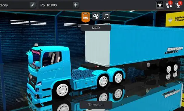 Mod Truck Hino 500 Container Panjang Bussid