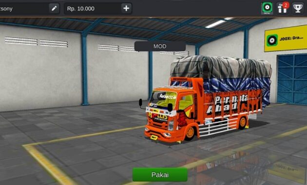 Download Mod Truck Rollis Terpal Gayor Bussid 3D Full Anim