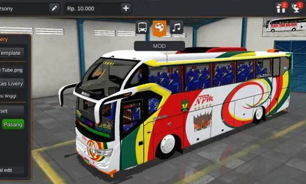 Download Mod Bussid Bus NPM Minang SR2 XHD Prime Full Anim
