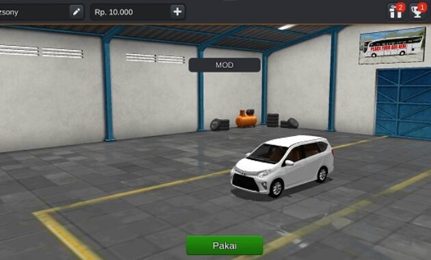 Mod Bussid Mobil Toyota New Calya Full Anim Terbaru