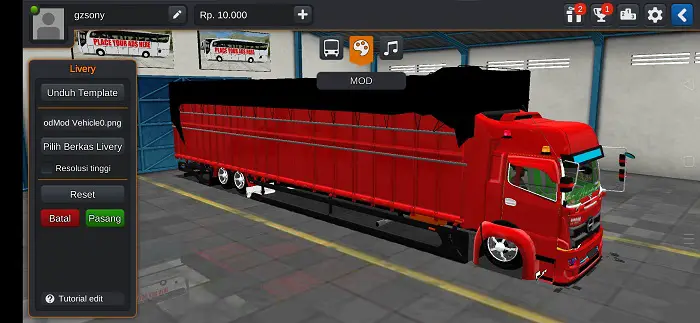 Download mod bussid truck tronton muatan berat
