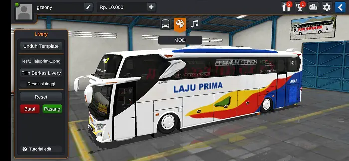 Bus Laju Prima Full Anim