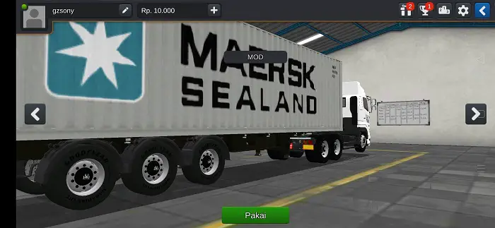 download mod bussid truck hino 700 trailer logistic