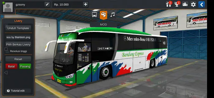 Bus Bandung Express + Penumpang dan Kernet (Full Anim)