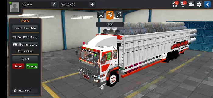 download mod truck tribal full anim