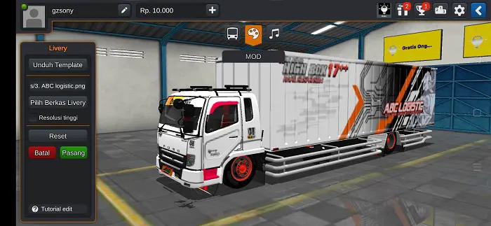 Truck Fuso Box ABC Logistic Full Anim