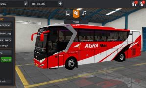 Bus Agra Mas SR1 Hino Full Anim + Penumpang