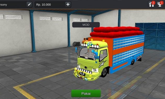Mod Bussid Truck Hino Dutro Sulawesi Muatan Tinggi Cabe