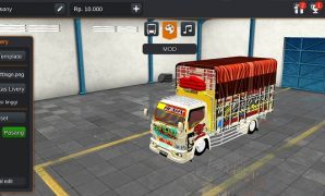 Truck Canter Bandar Susu Terpal Kotak Full Animasi