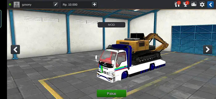 Truck Isuzu NKR Towing Muatan Beko Full Animasi