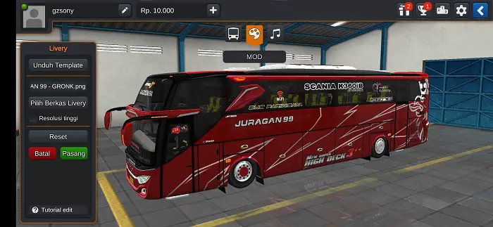 Mod Bussid Bus Juragan 99