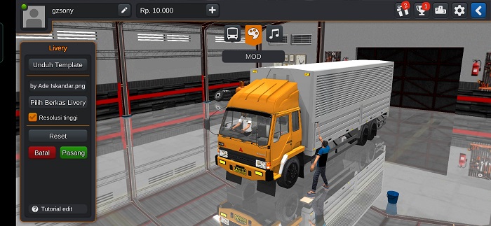 Truck Fuso Wingbox Ukuran Panjang Full Animasi