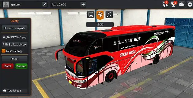 Bus Sinar Muda Avante H8 Full Animasi