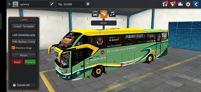 12. Bus ALS SR3 Ultimate XHD Velg RK RING DOP Terbaru
