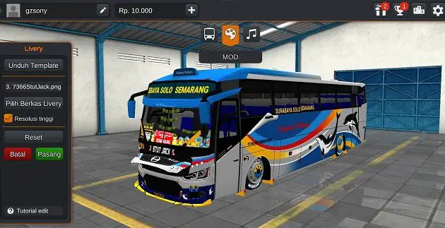 Mod Bus Sugeng Rahayu DC3 Full Aksesoris Sumber Group