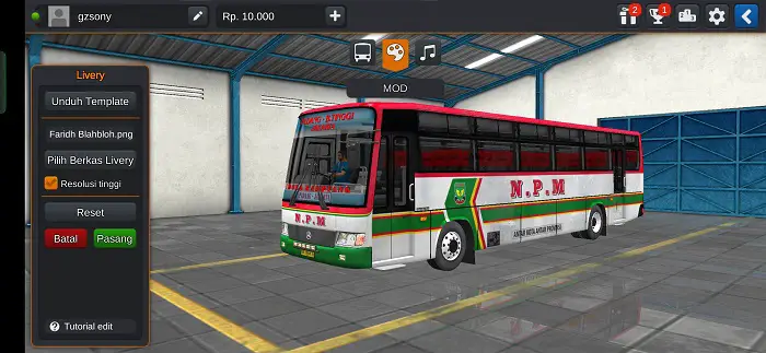5. Mod Bus NPM Jadul 3 Full Animasi