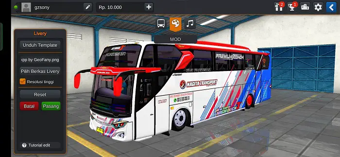 6. Mod Bus Nagita Transport JB3 Hino Alcoa SHD