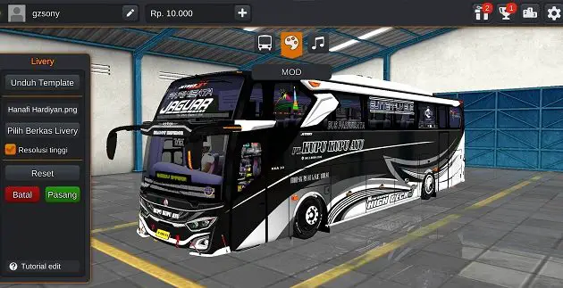 Mod Bus Kupu Kupu Ayu Shadow Emperor JB3 Hino