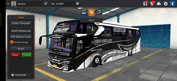 7. Mod Bus Kupu Kupu Ayu Shadow Emperor JB3 Hino
