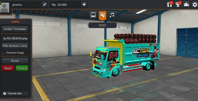Mod Bussid Truck Canter Antobolo Muatan Sawit Full Anim