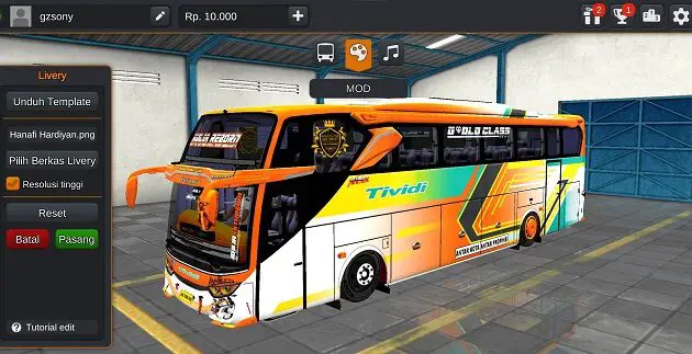 Mod Bus TIVIDI Aulia Reborn JB3 Hino