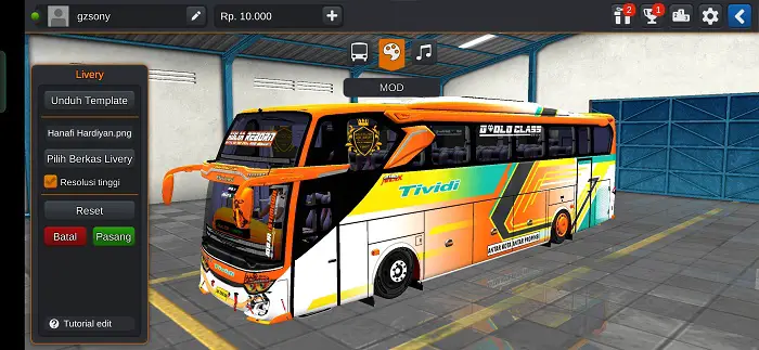 Mod Bus TIVIDI Aulia Reborn JB3 Hino