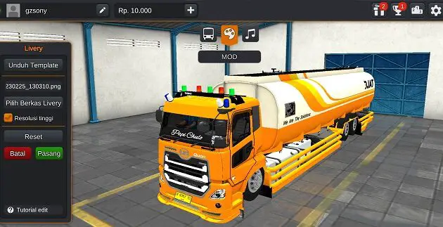 Mod Truck Tangki CPO Final Full Anim