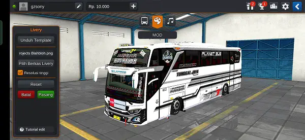18. Mod Bussid Bus Tunggal Jaya Kids Panda Full DOP