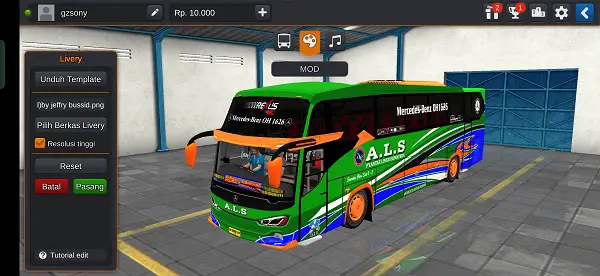 5. Mod Bussid Bus Rexus SL Mercy ALS RB99
