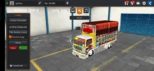 Truck Canter Bandar Susu Terpal Kotak